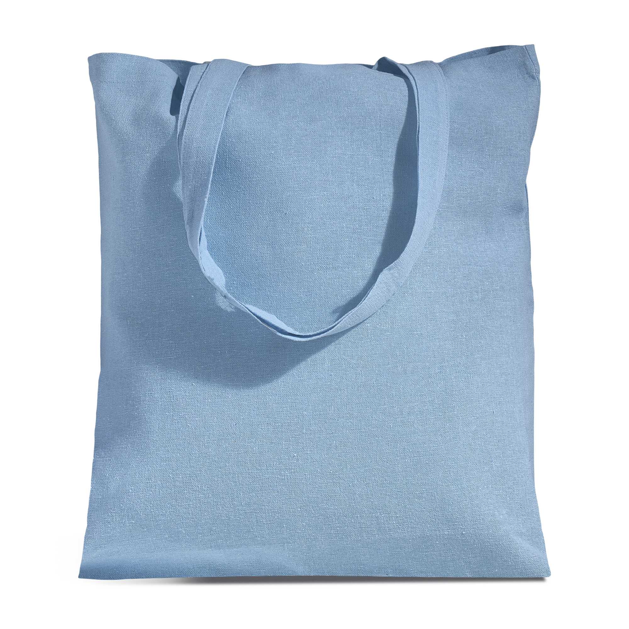 Torba z długimi uchwytami z recyklingowanej bawełny - 140 g/m² / ReTote z własnym nadrukiem, kolor Sky Blue