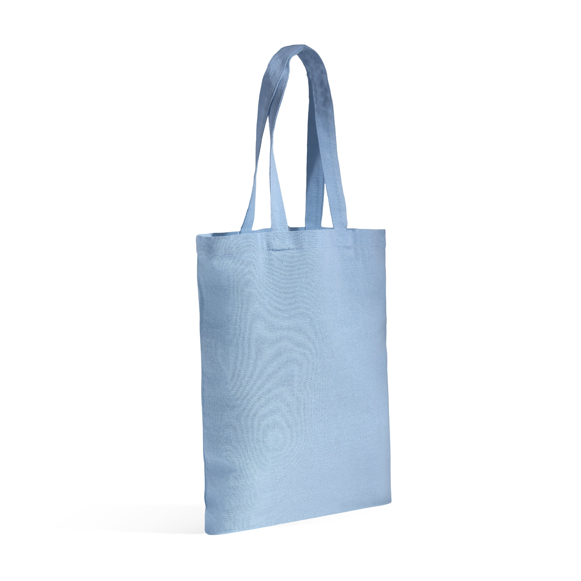 Torba z długimi uchwytami z recyklingowanej bawełny - 140 g/m² / ReTote z własnym nadrukiem, kolor Sky Blue