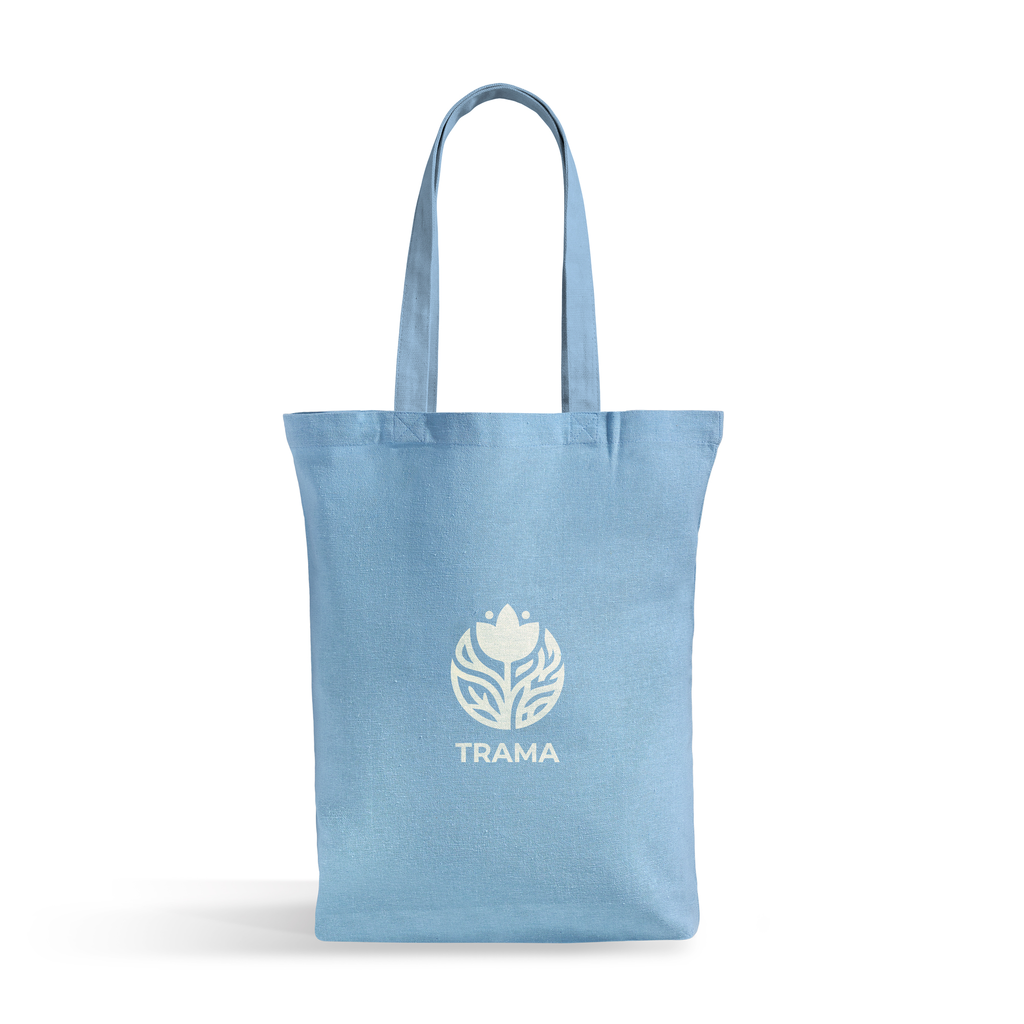 Torba z długimi uchwytami z recyklingowanej bawełny - 140 g/m² / ReTote z własnym nadrukiem, kolor Sky Blue