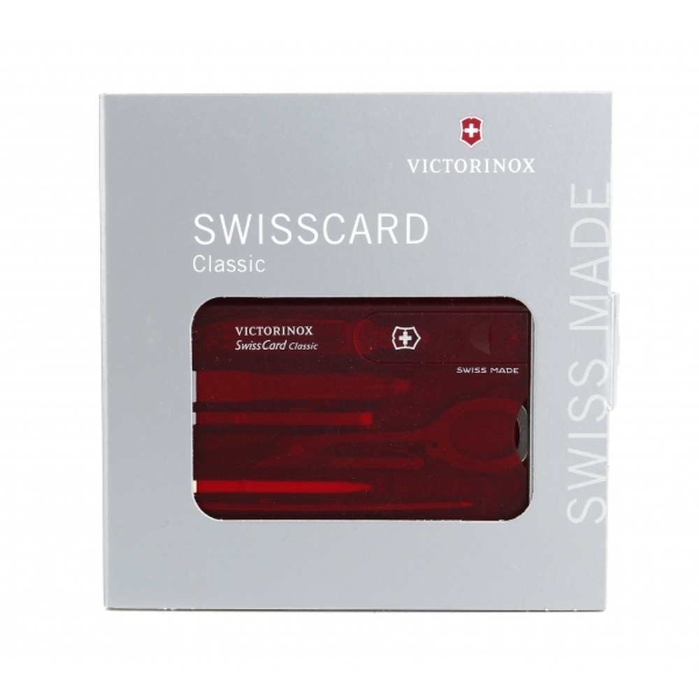 SwissCard Classic Victorinox - z logo z własnym nadrukiem, kolor czarny
