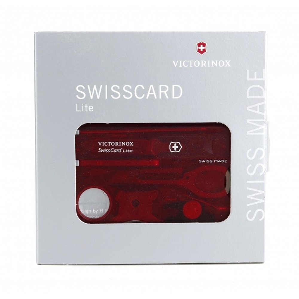 SwissCard Lite Victorinox - z logo z własnym nadrukiem, kolor czarny