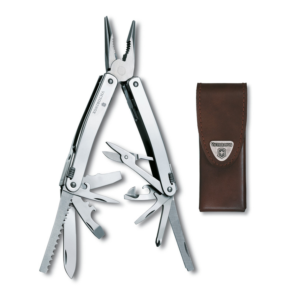 SwissTool Spirit X - 25 narzędzi Victorinox - z logo z własnym nadrukiem, kolor szary