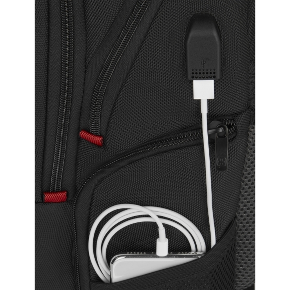 Plecak na laptopa Pegasus Deluxe 16'' Wenger - z logo z własnym nadrukiem, kolor czarny