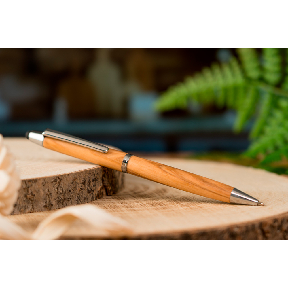 Długopis drewniany touch pen ERFURT - z logo z własnym nadrukiem, kolor beżowy