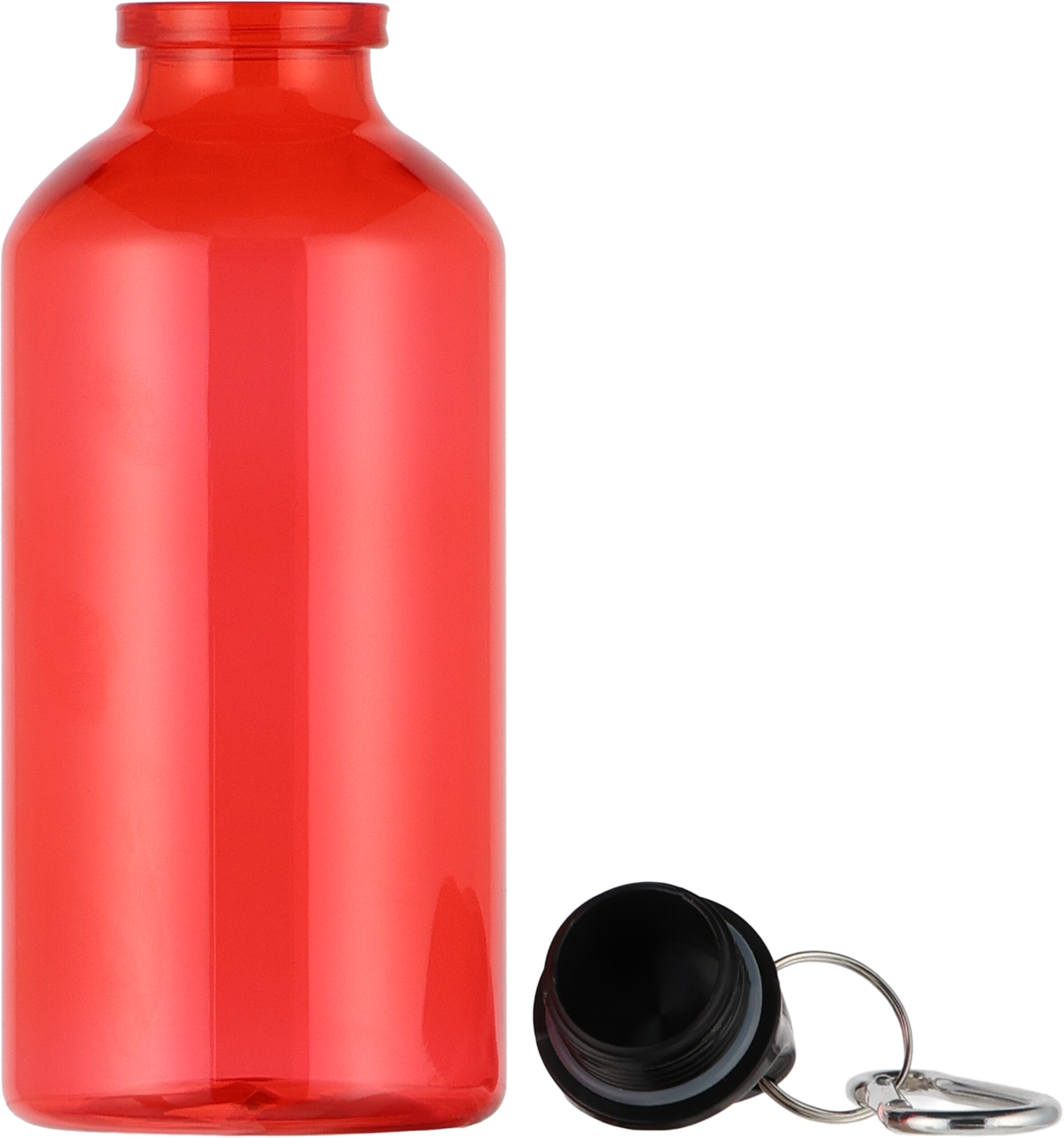 Bidon z recyklingu MECHELEN 400 ml - z logo z własnym nadrukiem, kolor czerwony