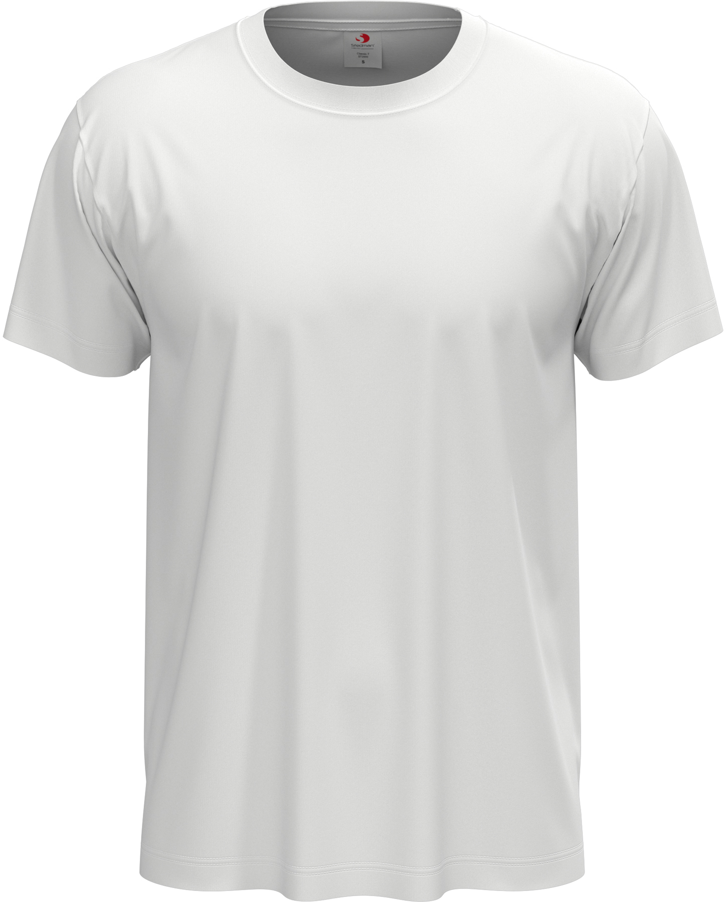 T-shirt unisex 155 g/m2, Classic-T White, rozmiar M - z logo z własnym nadrukiem, kolor biały