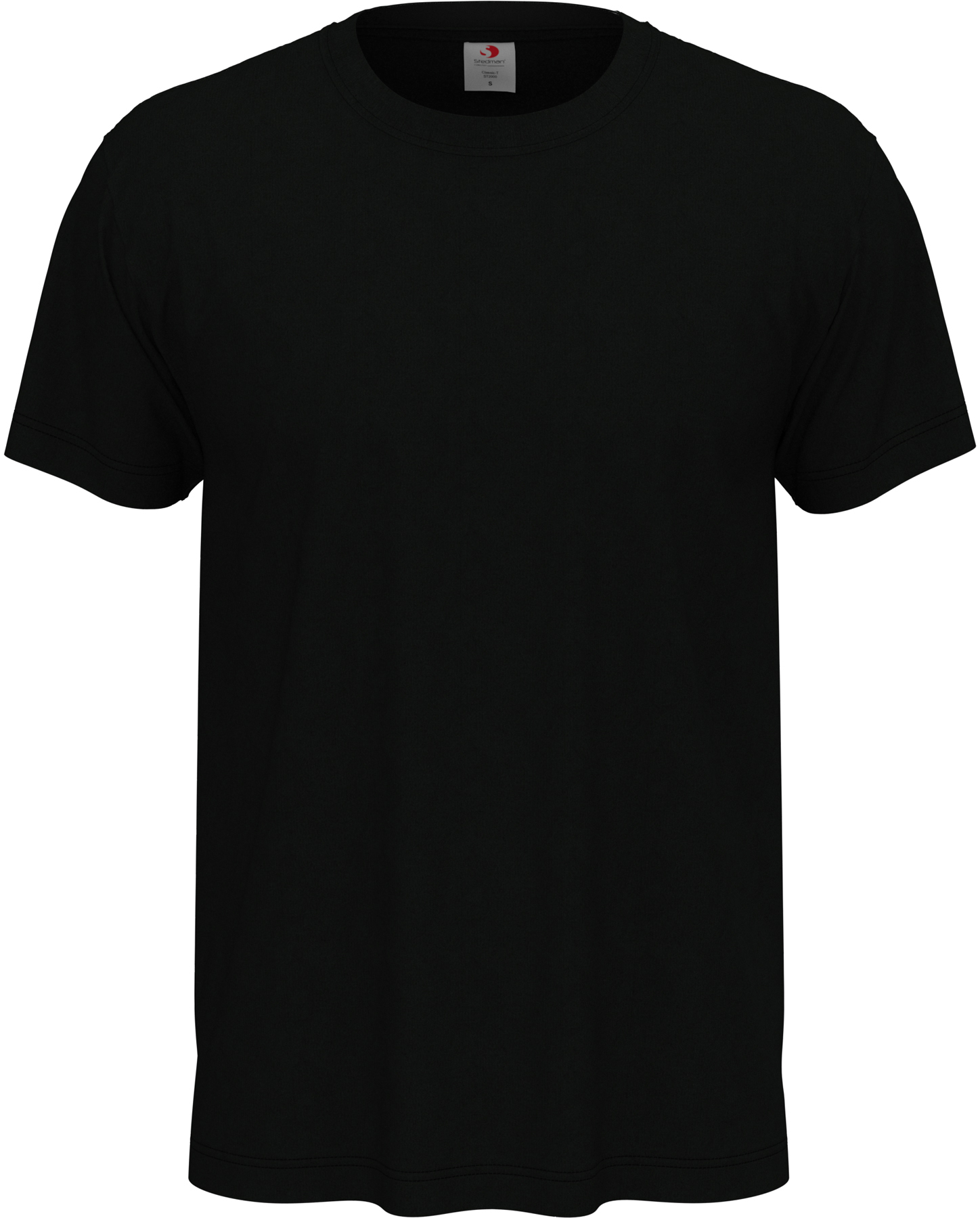 T-shirt unisex 155 g/m2, Classic-T Black Opal, rozmiar S - z logo z własnym nadrukiem, kolor czarny