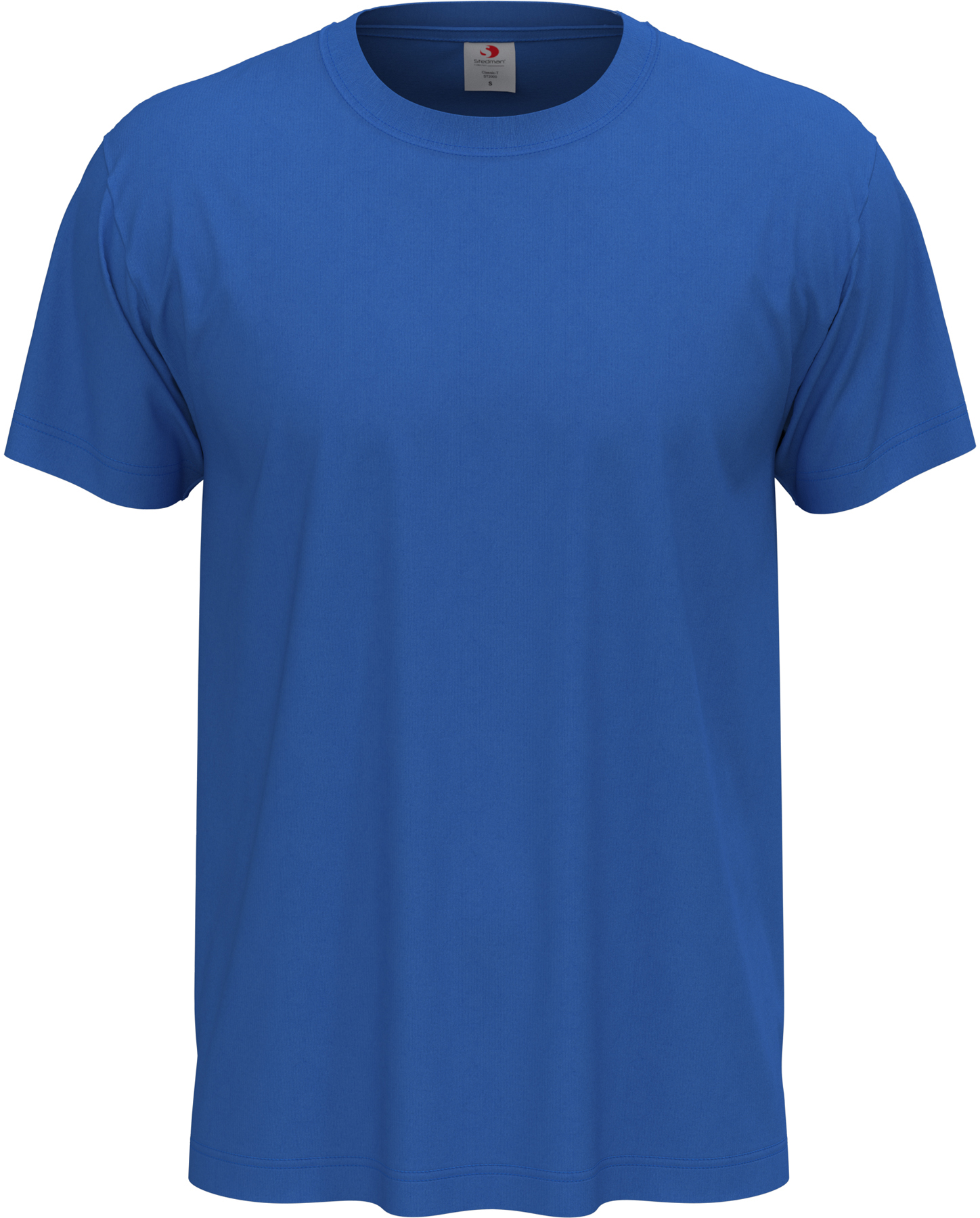 T-shirt unisex 155 g/m2, Classic-T Bright Royal, rozmiar XL - z logo z własnym nadrukiem, kolor niebieski