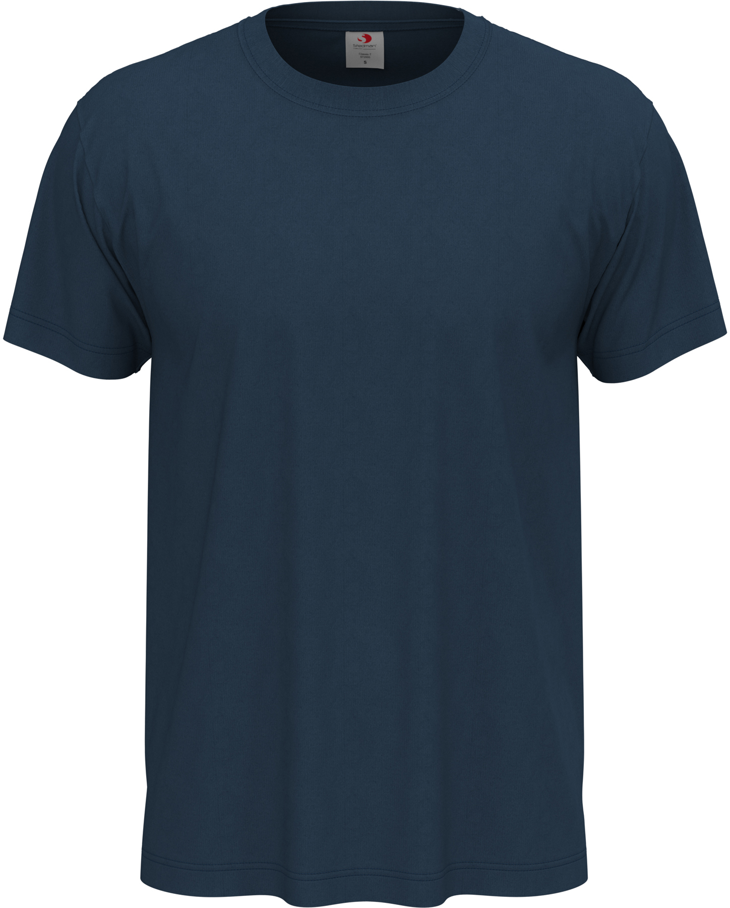 T-shirt unisex 155 g/m2, Classic-T Navy Blue, rozmiar M - z logo z własnym nadrukiem, kolor granatowy